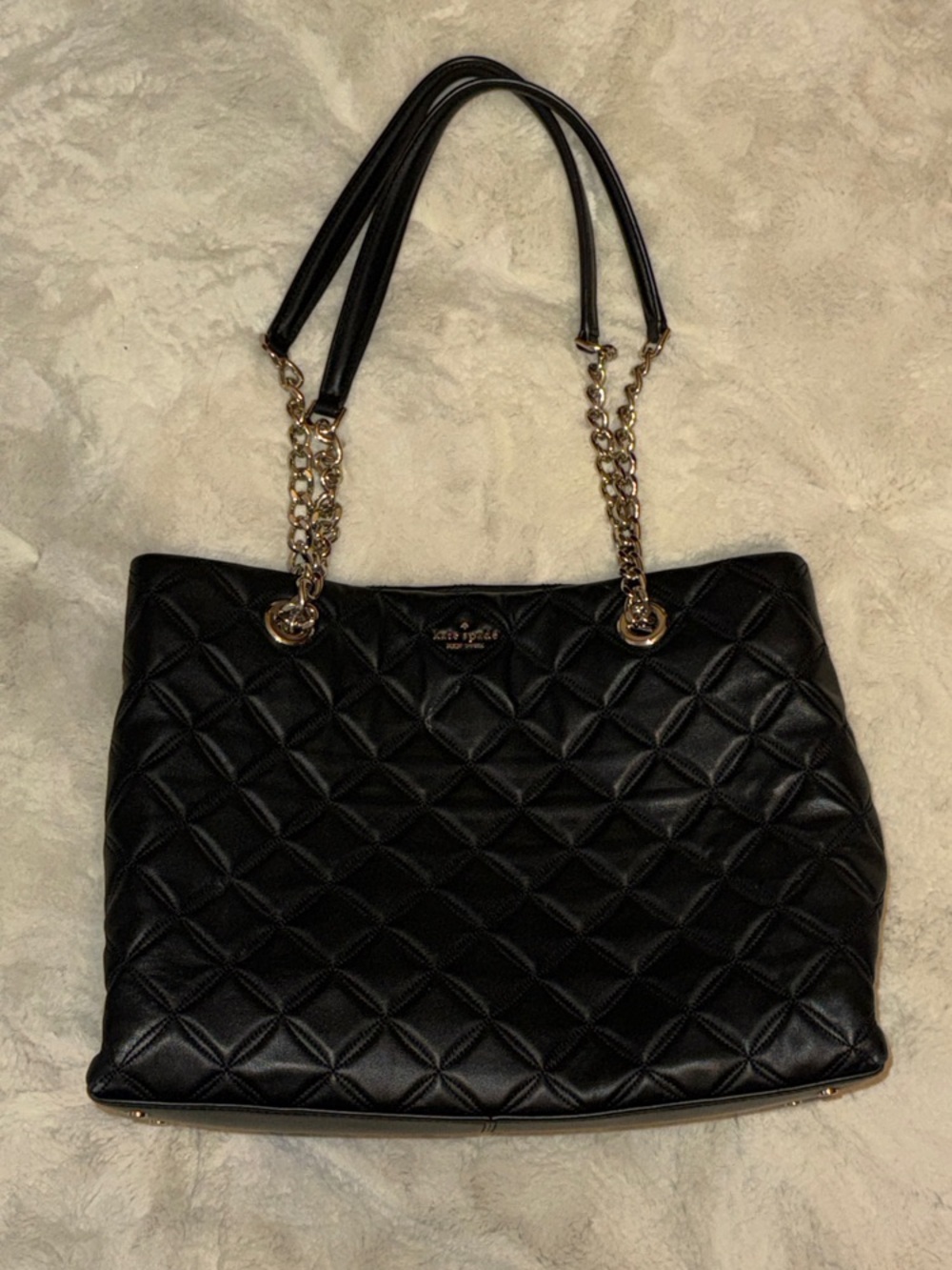 Kate Spade New York Quilted Black Tote Bag